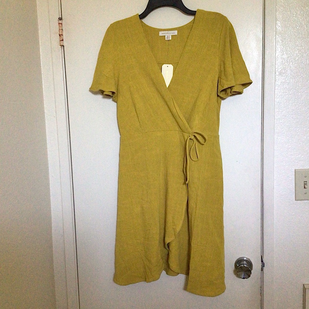 Monteau Faux Wrap Midi Dress